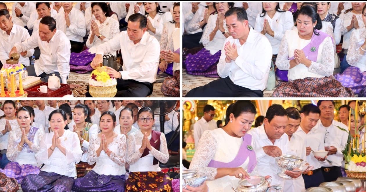 ថ្នាក់ដឹកនាំខេត្តកំពង់ចាម អញ្ជើញប្រារព្ធពិធីកាន់បិណ្ឌវេនទី១០ និងនាំយកទេយ្យទានប្រគេនវត្តចំនួន៤ ក្នុងក្រុងកំពង់ចាម