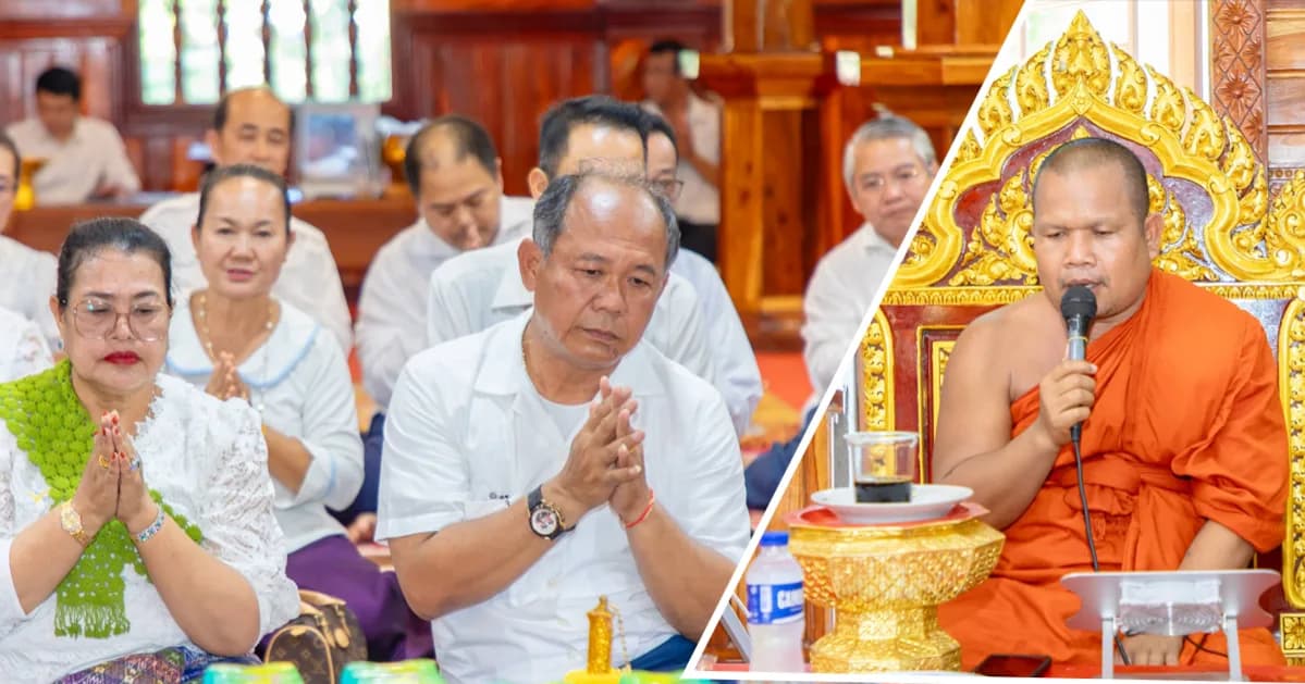 ឯកឧត្តម អ៊ុំ រាត្រី និងលោកជំទាវ អញ្ជើញ ចូលរួមកាន់វេនបិណ្ឌទី៩ នៅវត្តហ្លួងស៊ីសុវត្ថិរតនារាម ស្រុកមង្គលបូរី