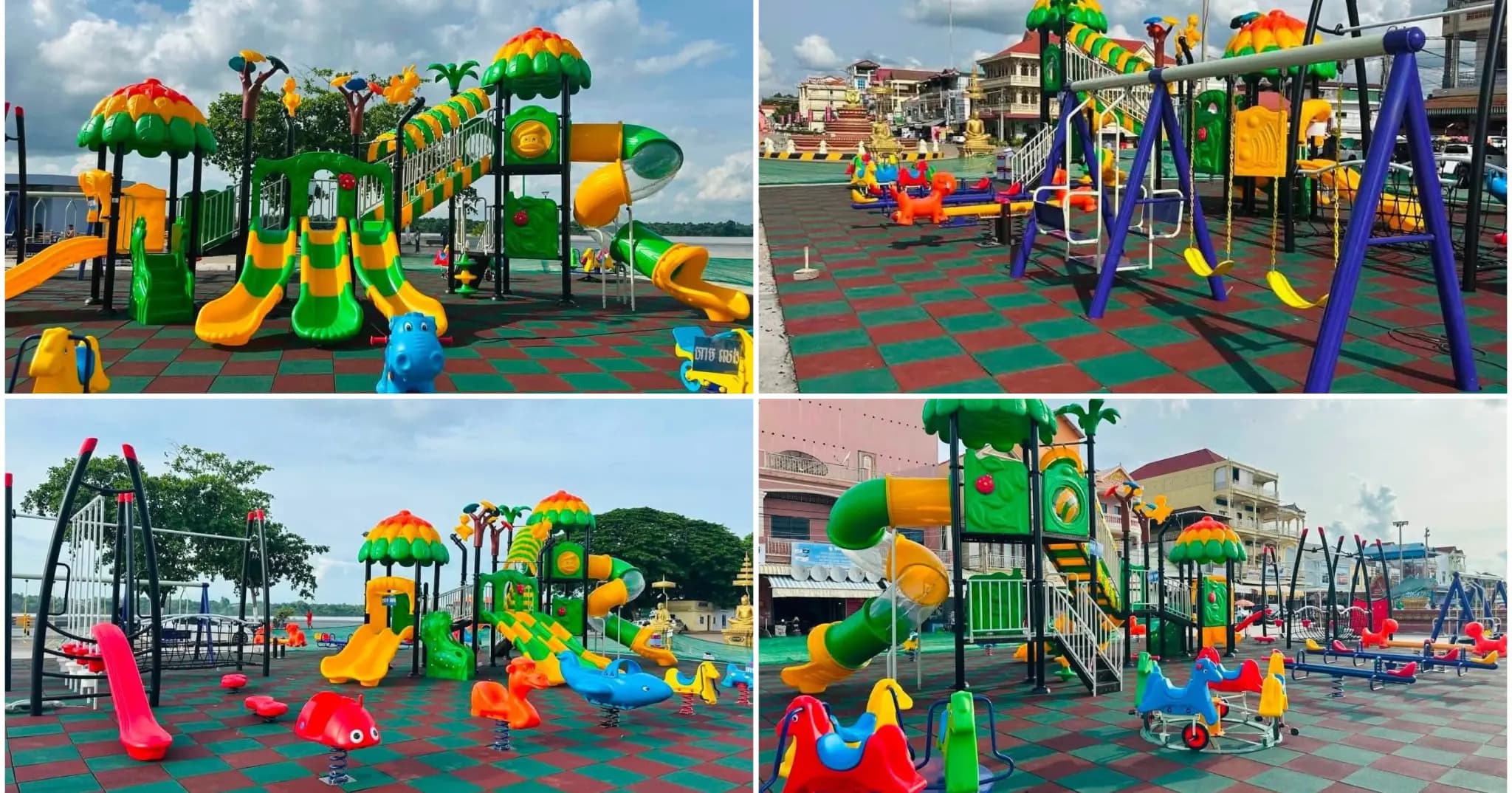 ទីលានកុមារលេងដ៏ស្រស់ស្អាតនៅសួនមាត់ទន្លេសេកុង បានលេចរូបរាងឡើង ក្រោមការយកចិត្តទុកដាក់របស់រដ្ឋបាលខេត្តស្ទឹងត្រែង