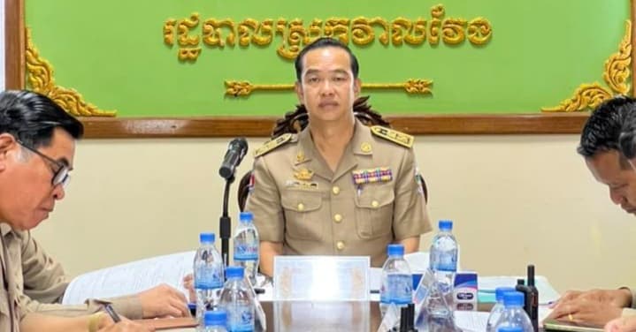 កិច្ចប្រជុំគណៈបញ្ជាការឯកភាពស្រុក ប្រចាំ ខែឧសភា នៅសាលប្រជុំសាលាស្រុកវាលវែង